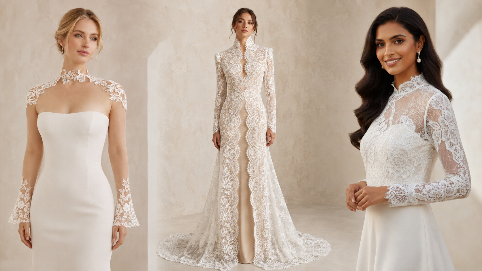 2027 Wedding Dress Trends: Lace, Detachable Sleeves &amp; Two Looks in One Gown