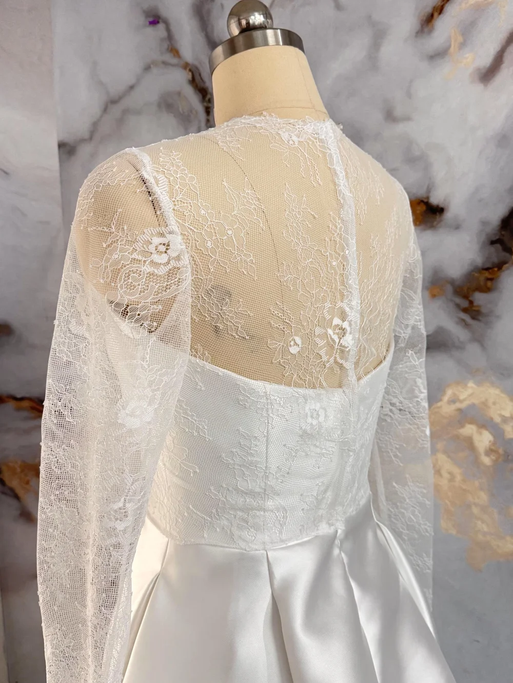 long sleeve wedding dress cover up Bridal Lace Overlay Top: Long Sleeve Wedding Bolero, Cover Up, Topper