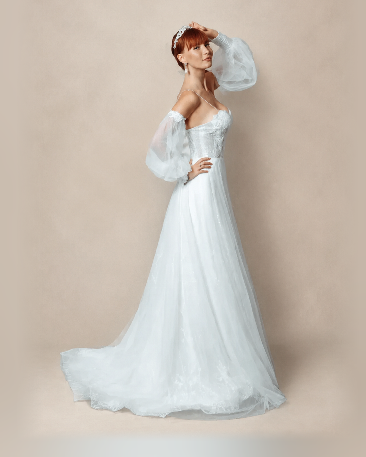 Victorian-Inspired Kathia Tulle Wedding Gown