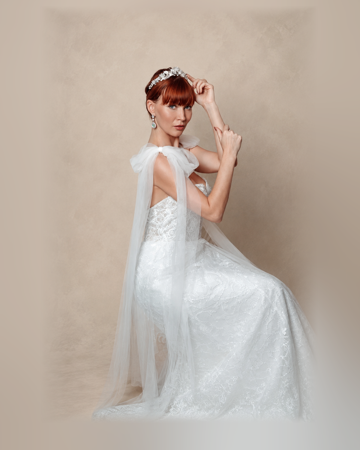 Sparkling Boho Lace A-Line Wedding Dress