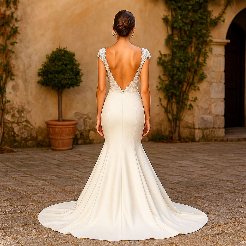 Timeless Elegance Mermaid Bridal Gown with Illusion Lace