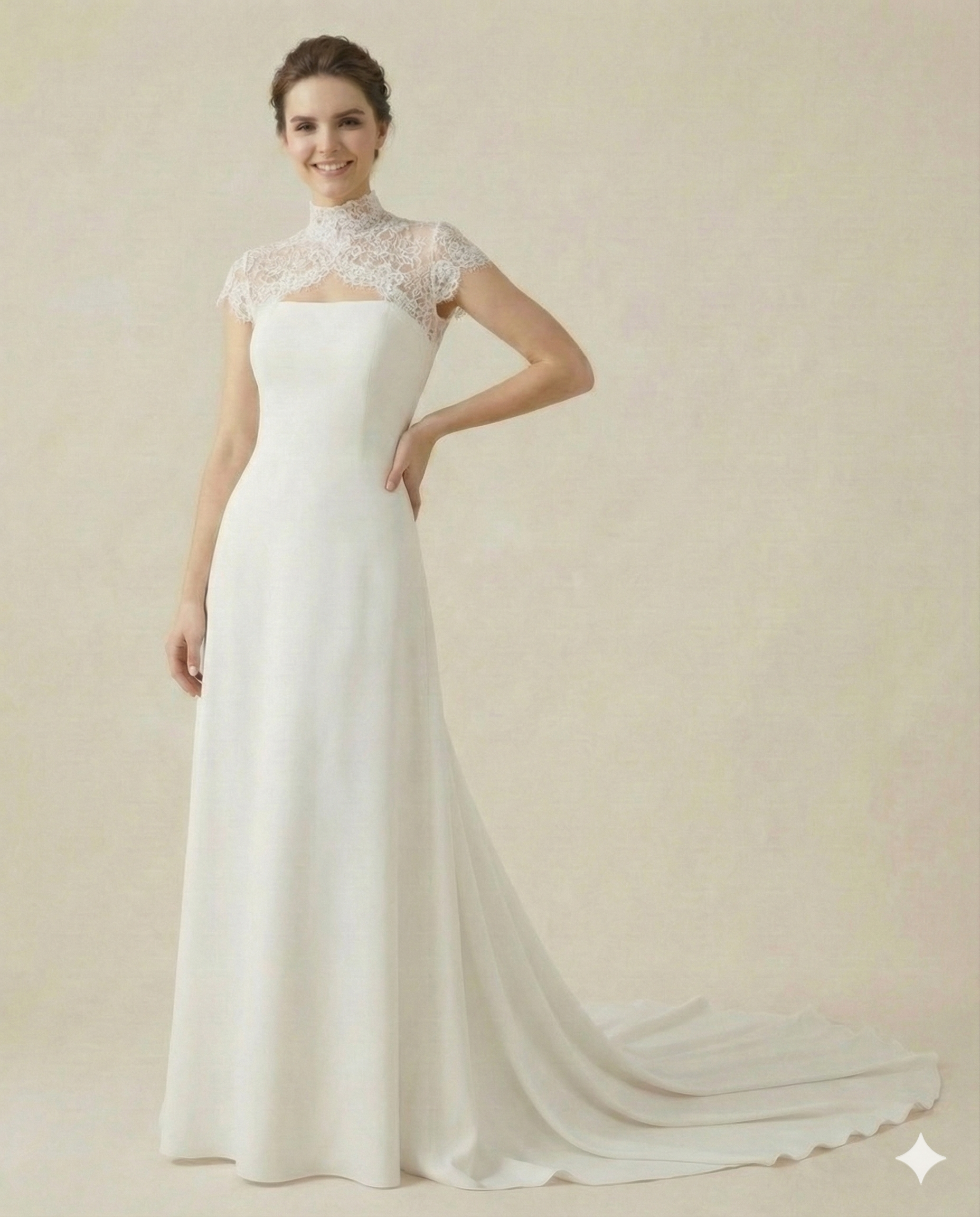 Ethereal Elegance Strapless Wedding Gown