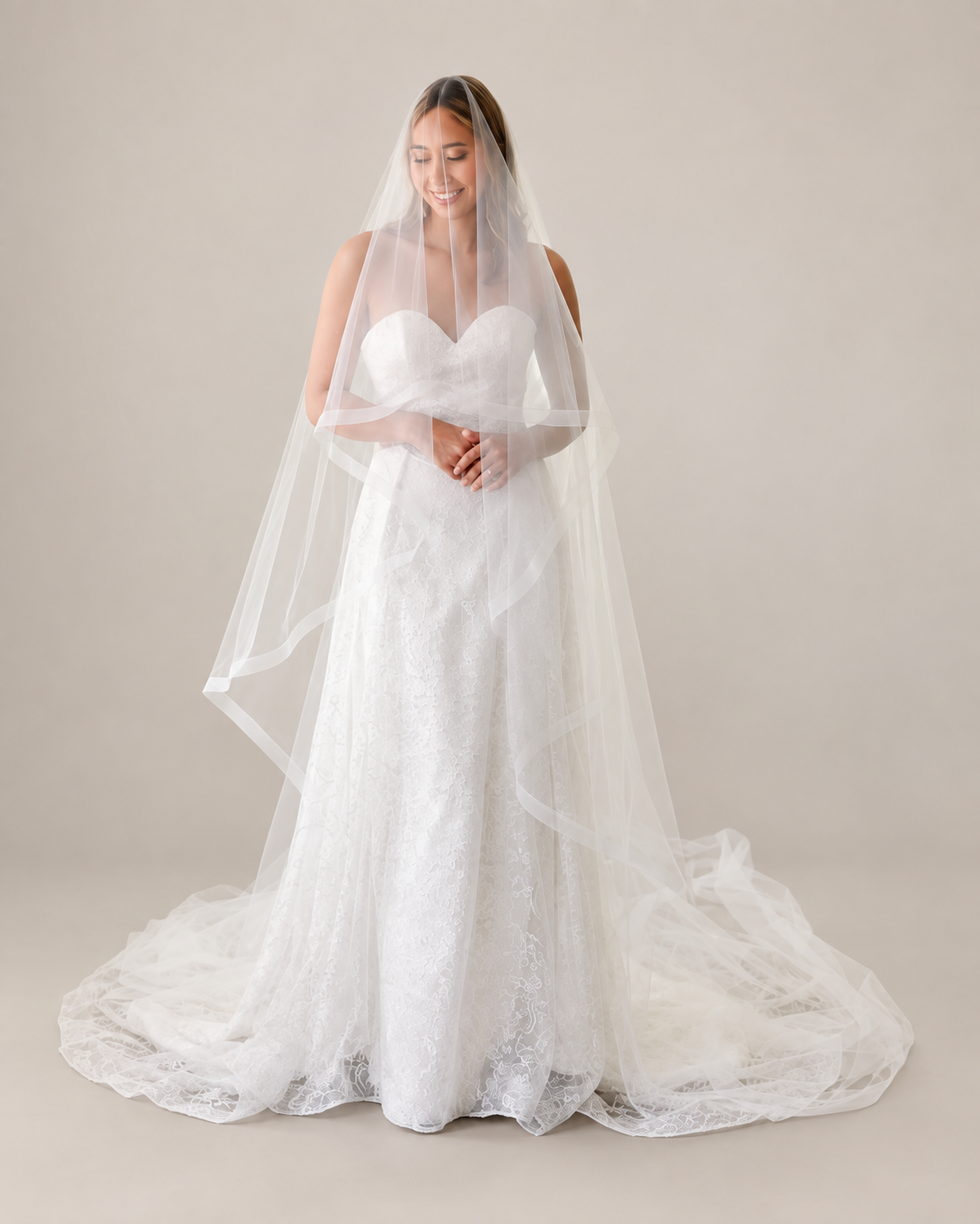 Horsehair Braid Cathedral Wedding Veil