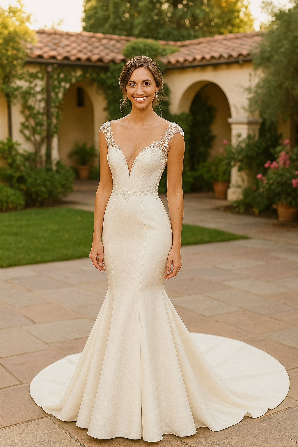 Timeless Elegance Mermaid Bridal Gown with Illusion Lace