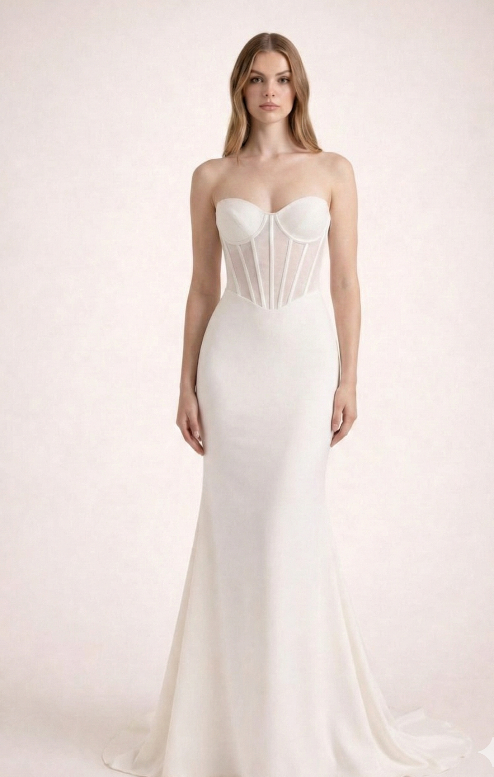 Luxe Elegance Strapless Bridal Gown