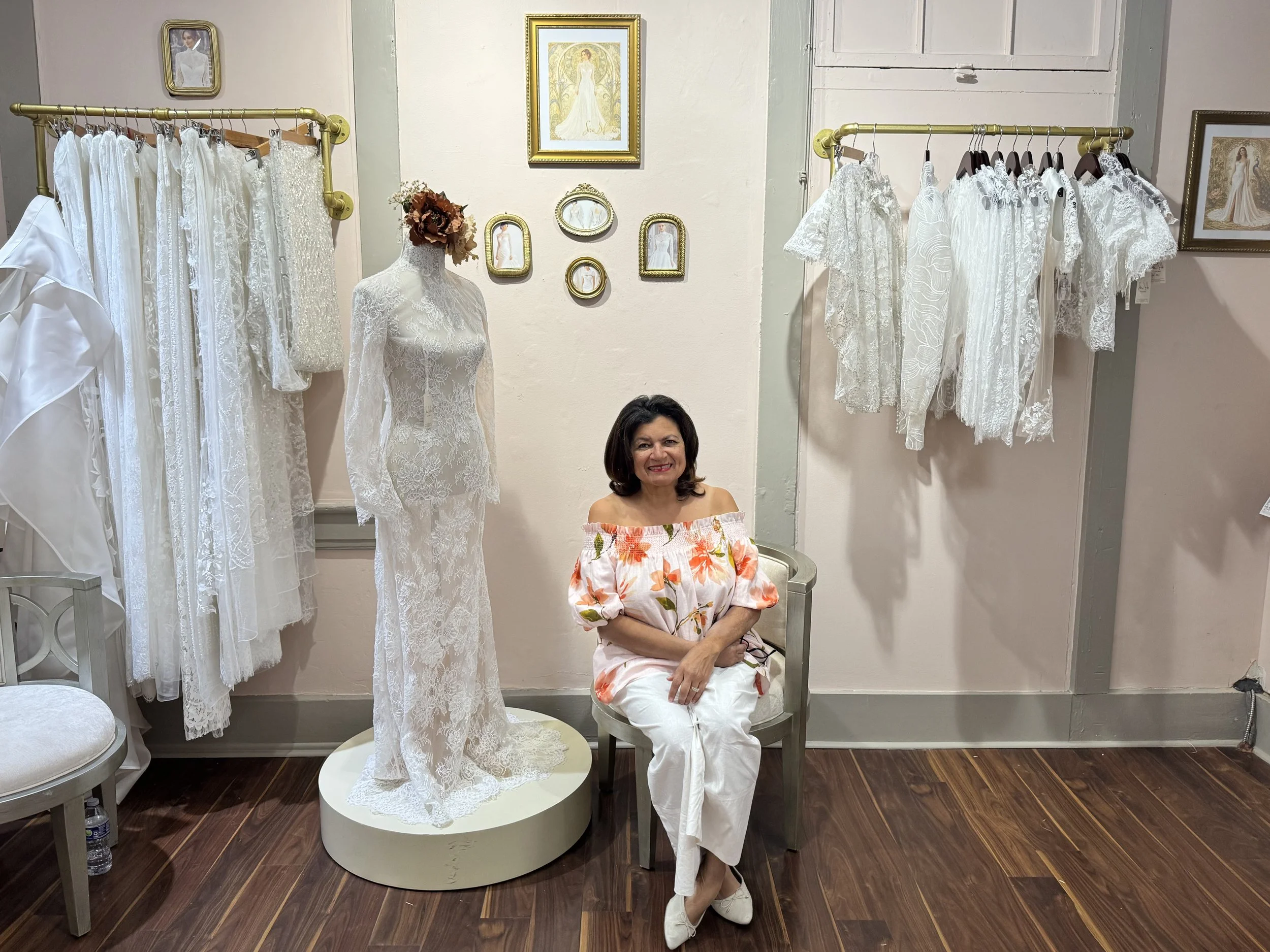 Wedding dress Designer at the Ohio Reading Bridal District Boutique.