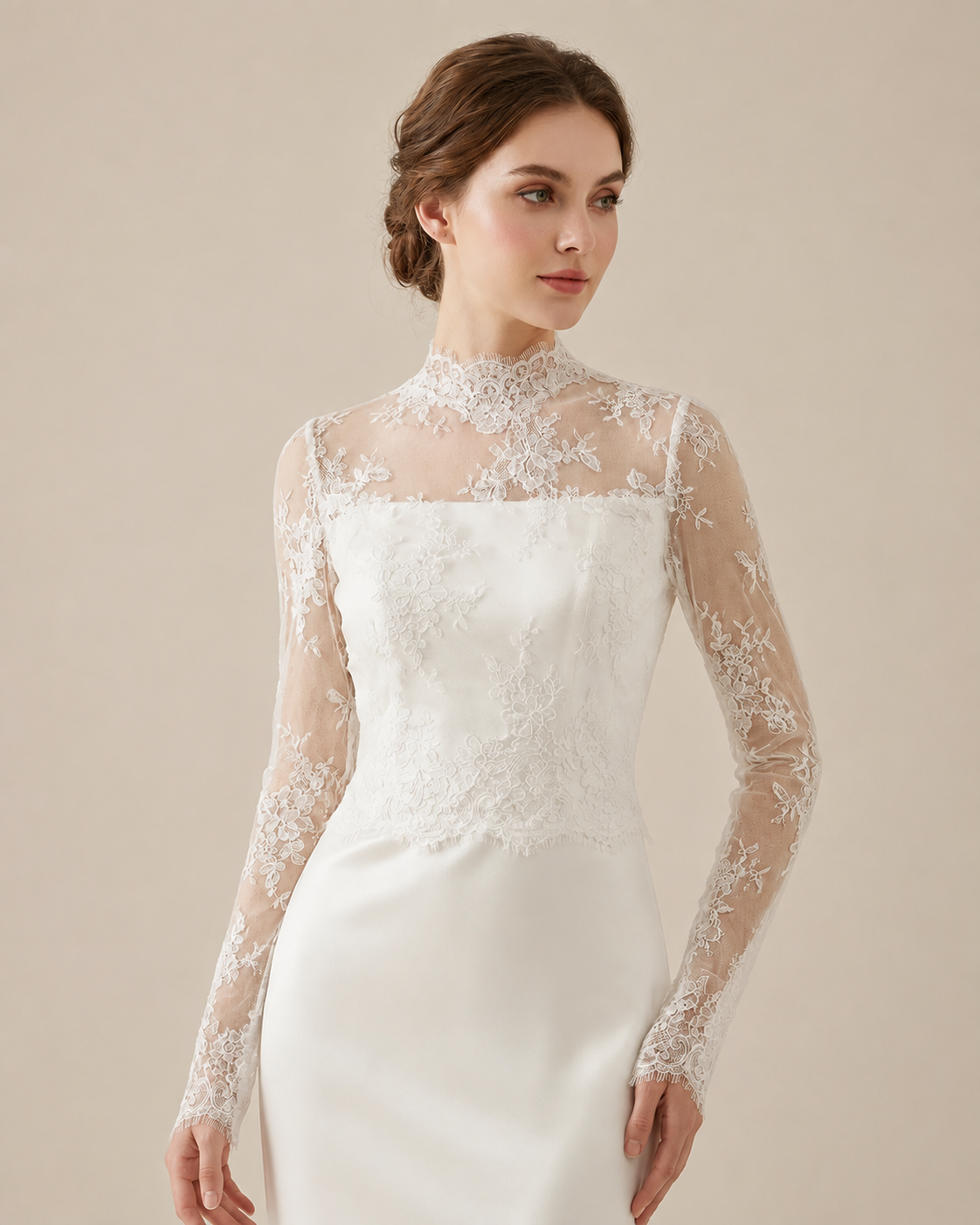Bohemian Floral Lace Bridal Topper