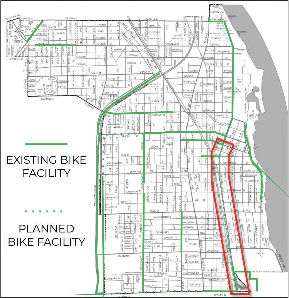 Downtown Evanston endorses Chicago Avenue bike lane project