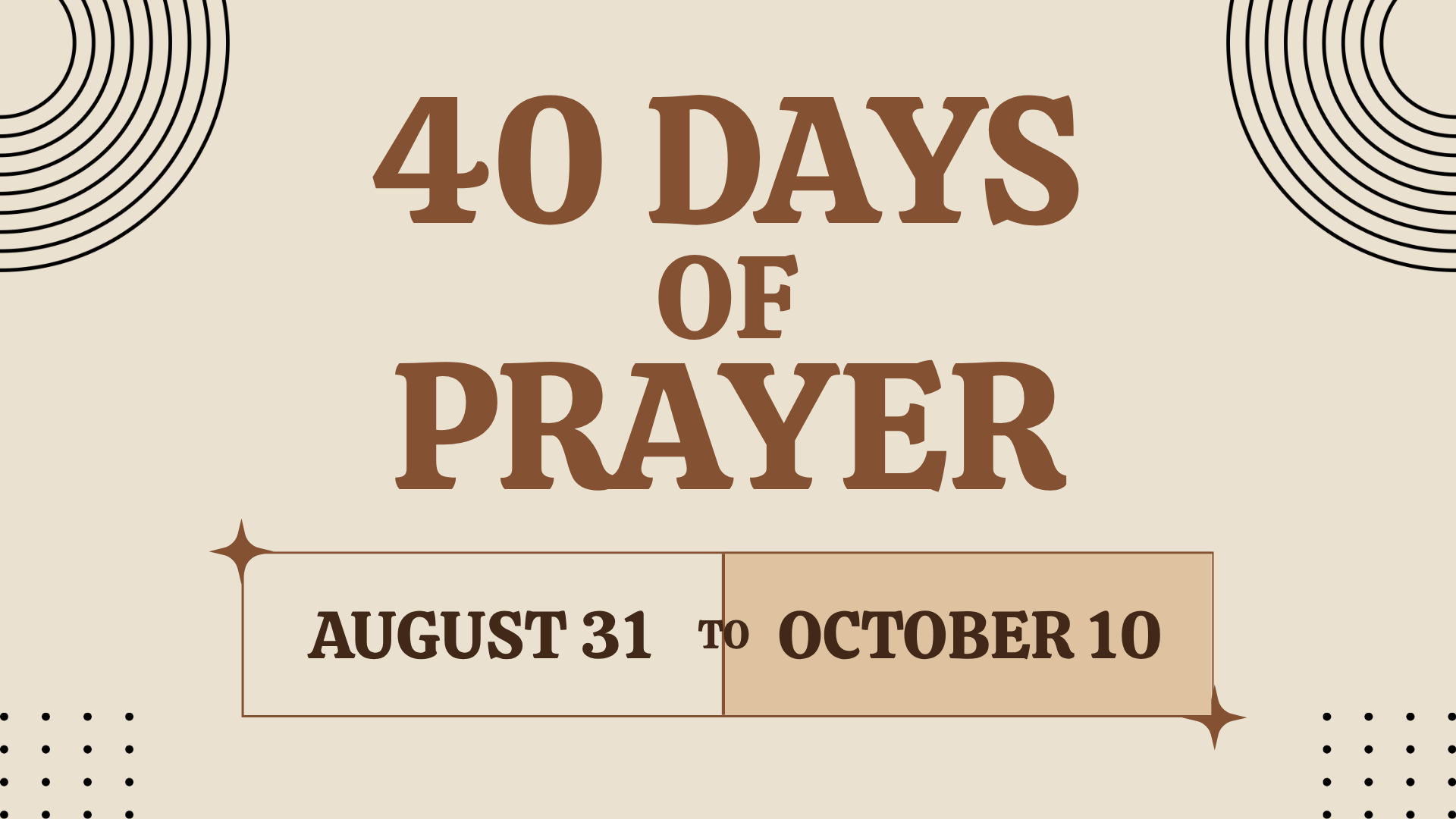 40 Days of Prayer