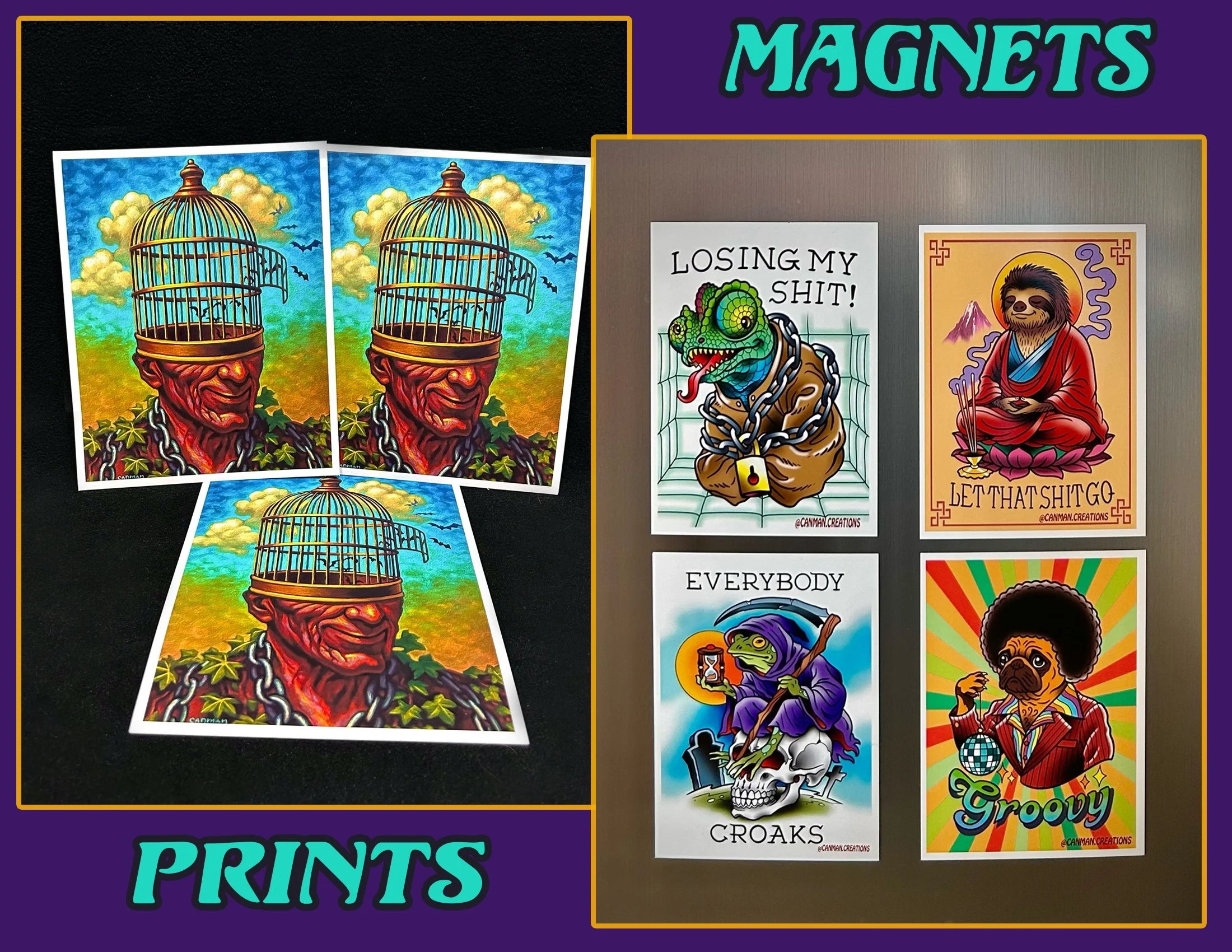NEW PRINTS AND MAGNETS BY CANMAN