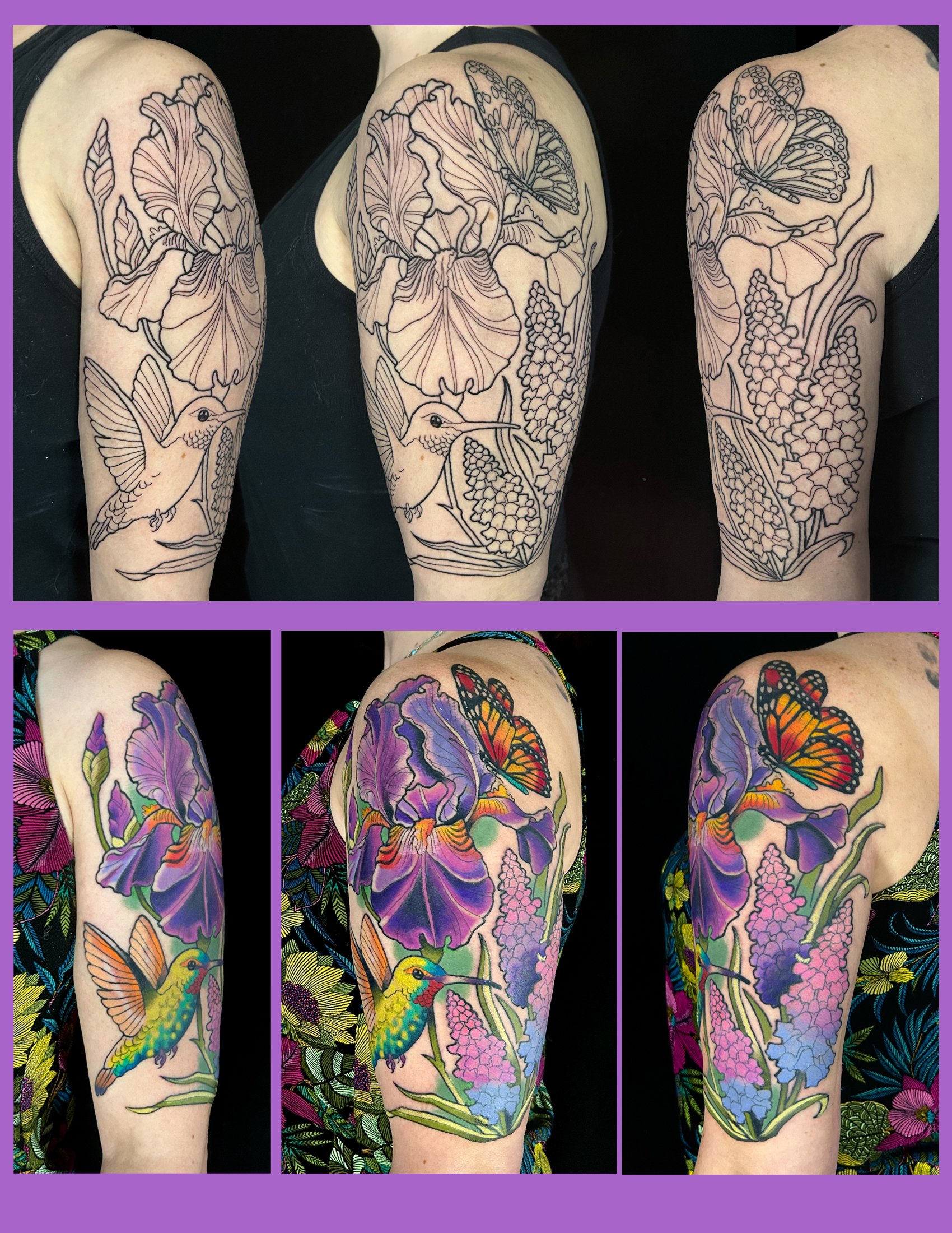 Floral Half Sleeve Tattoo by Canman
