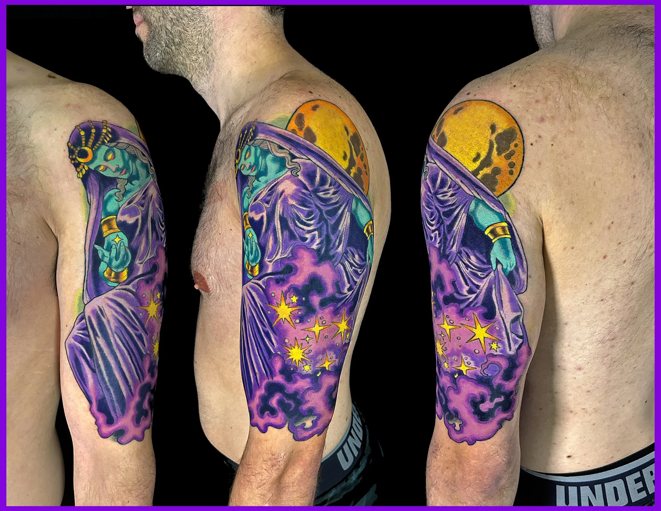 Nyx Goddess Tattoo: A Celestial Color Tattoo by Canman
