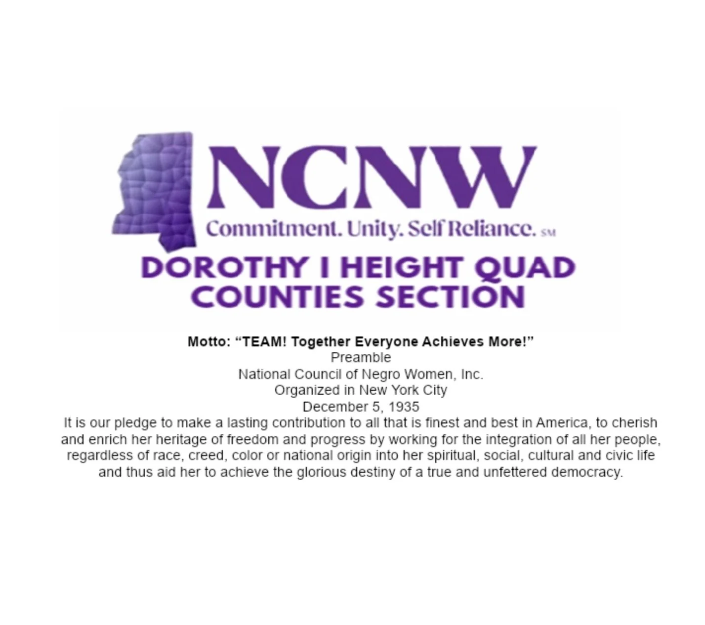 National Council of Negro Women- Full Page Ad