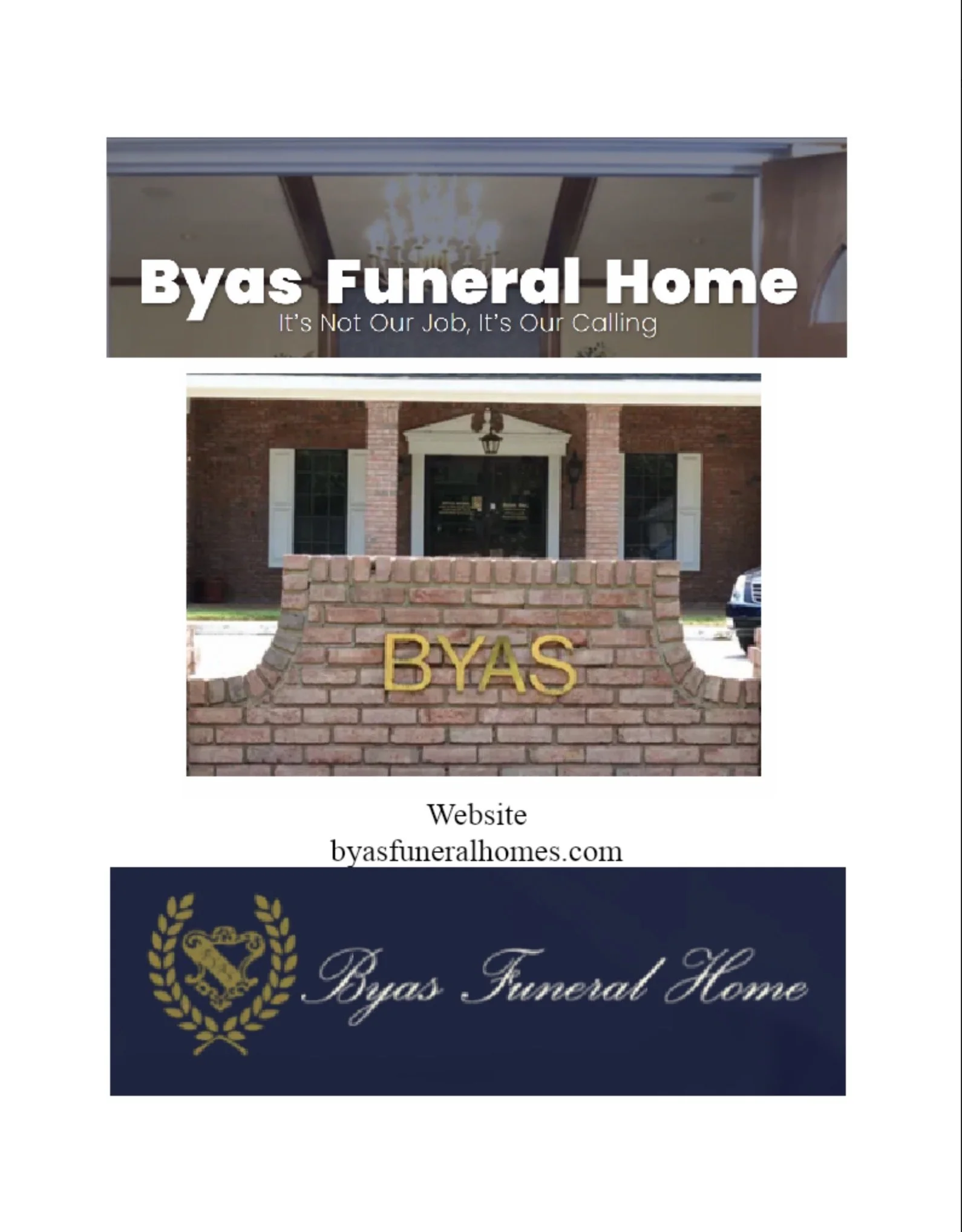 Byas Funeral Home- Full Page Ad