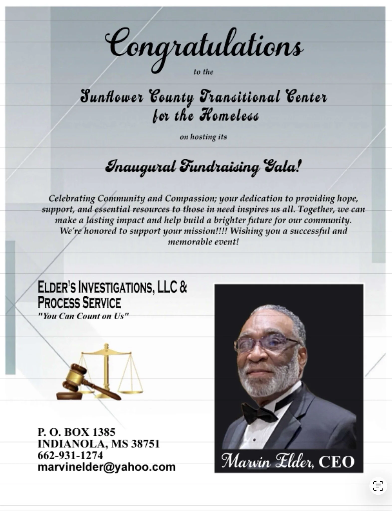 Elder's Investigations/Marvin Elder - Full Page Ad