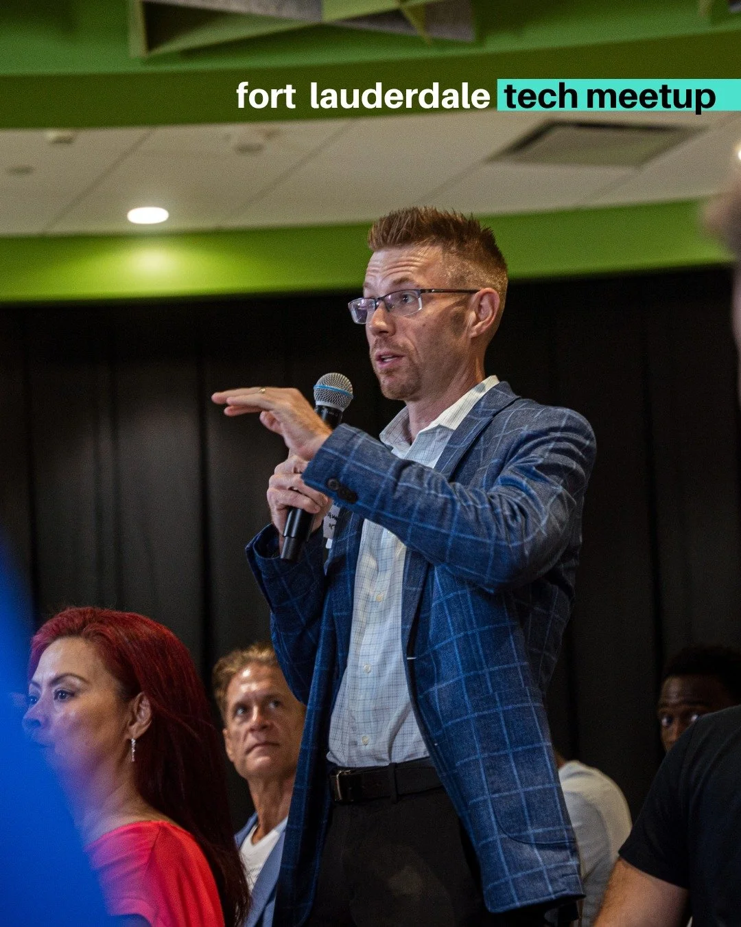 Curiosity drives connection.
One of the best parts of every Fort Lauderdale Tech Meetup is when the conversation opens up — and the audience takes the mic.
The questions, the insights, the back-and-forth moments of real dialogue — that&r