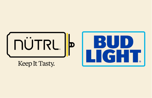 Nutritional supplement product with the brand name 'NUTRL' and the tagline 'Keep It Tasty.'