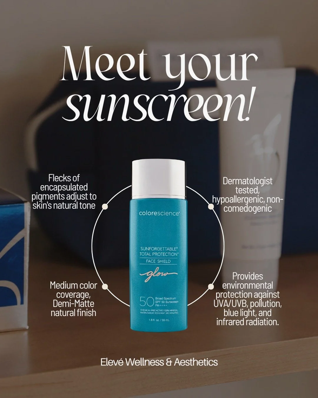 your sunscreen SHOULD NOT feel like sunscreen or a hassle🙅&zwj;♀️

this one adjusts to your skin, blurs, protects, and actually looks good on🤌🏼

try it in our lobby or ask your esthetician to color match you at your next visit 🤍