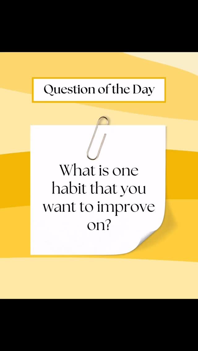 We all have something we’re working on.
Today’s question was: “What’s one habit you want to improve on?”
It sparked a great dialogue, Eric shared how he’s trying to stay more focused during his workday by being int