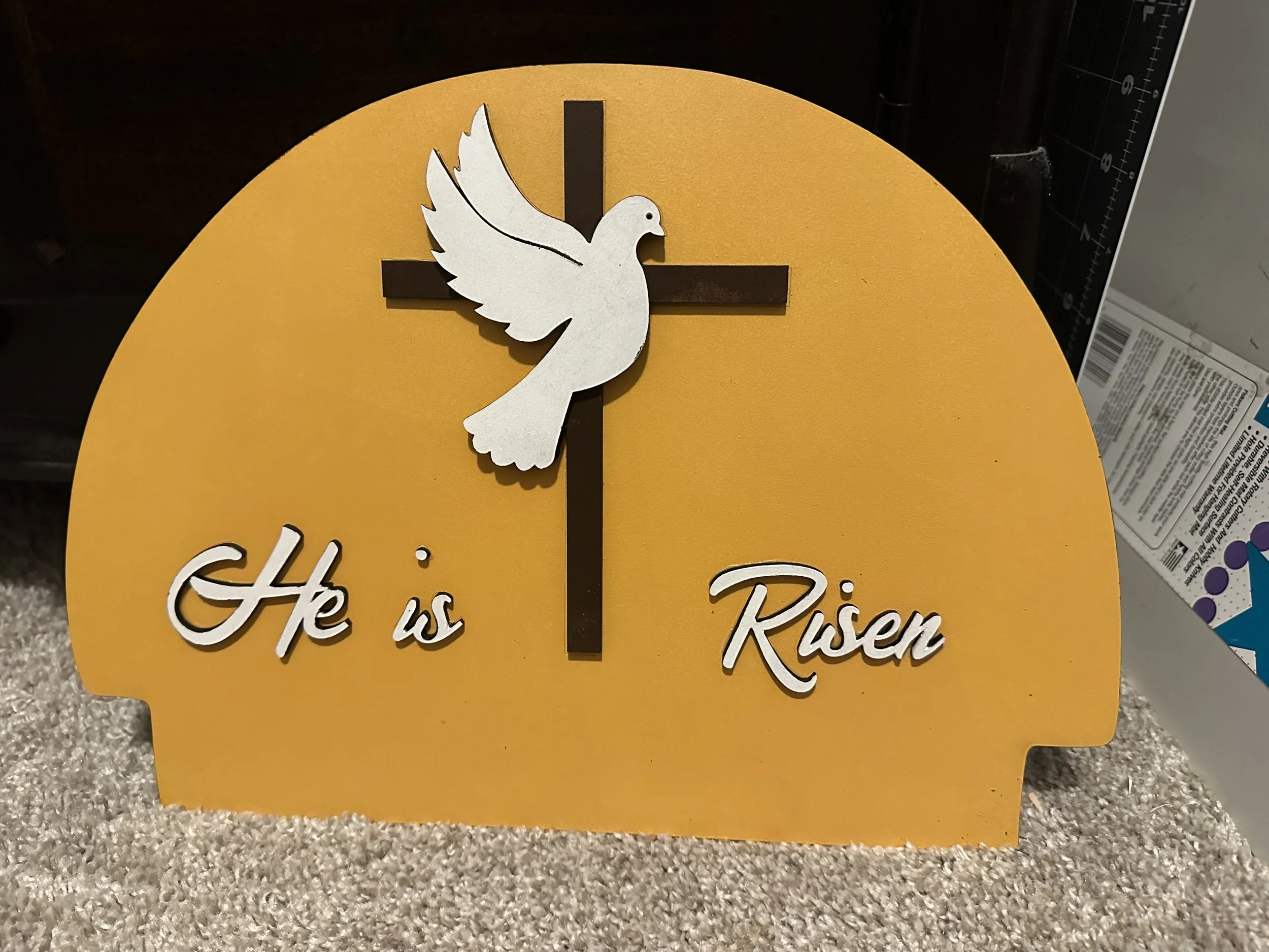 Interchangeable Insert - Dec Cross & Dove