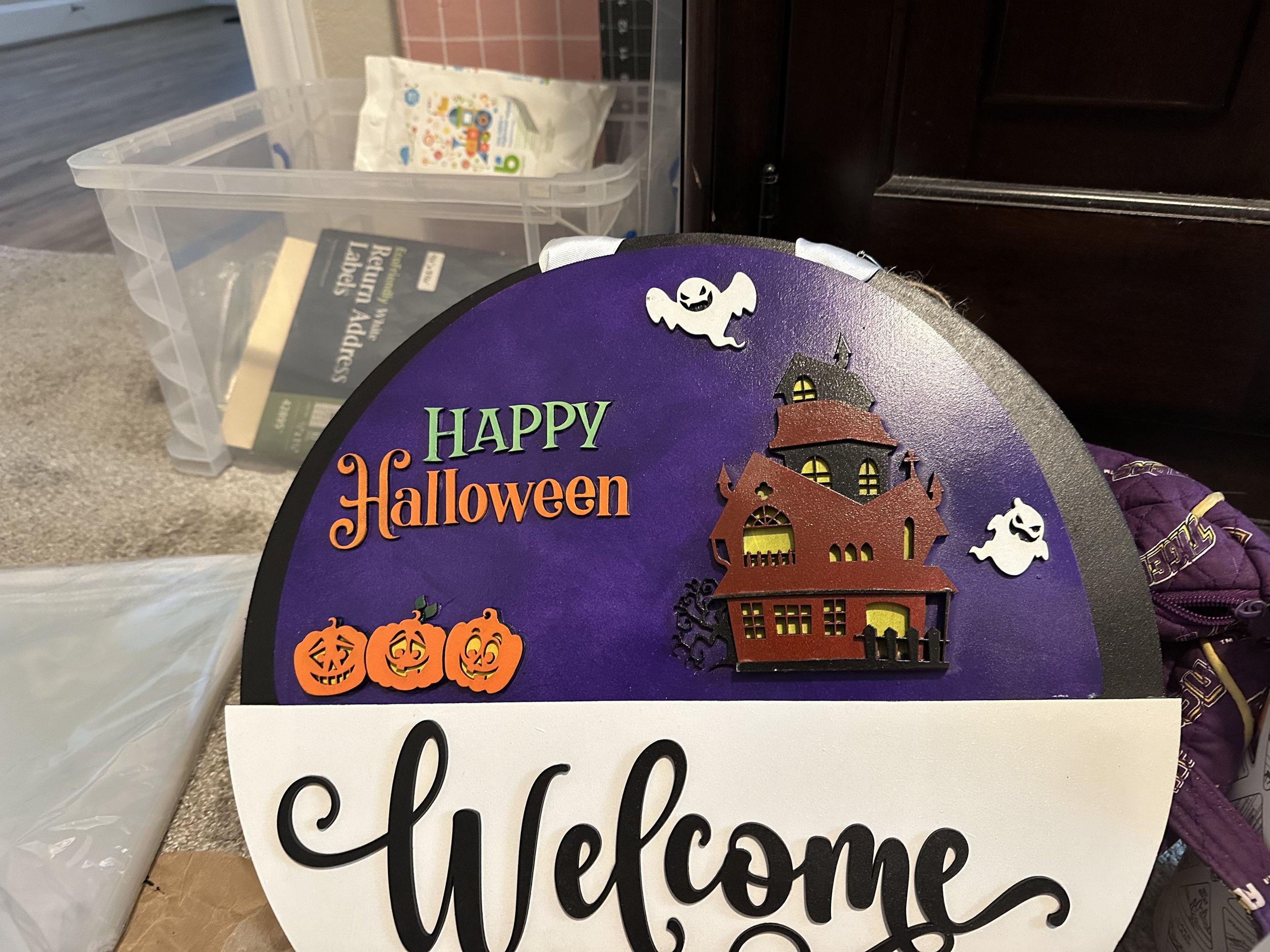 Interchangeable Insert - Oct Happy Halloween