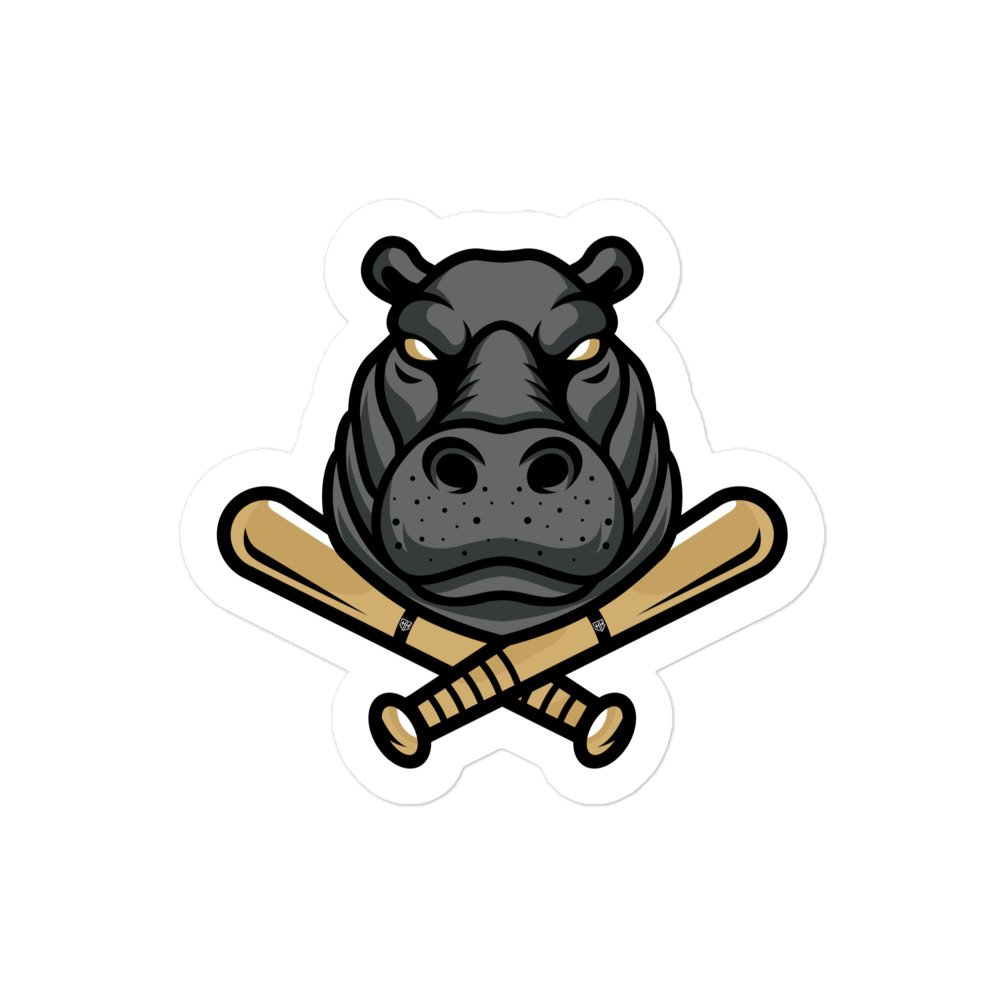 Hardball Hippo Sticker