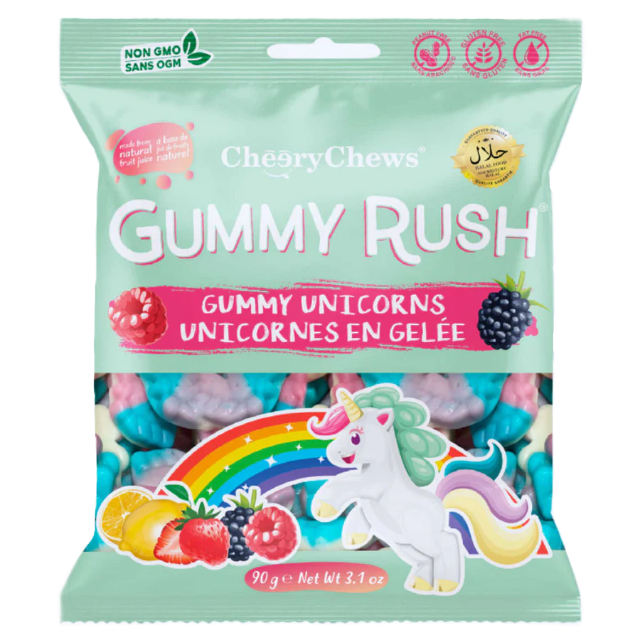 Gummy Rush Gummy Unicorns 3.1oz Bag (HALAL)