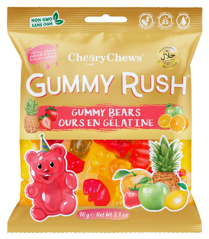 Gummy Rush Gummy Bears 3.1oz Bag (HALAL)
