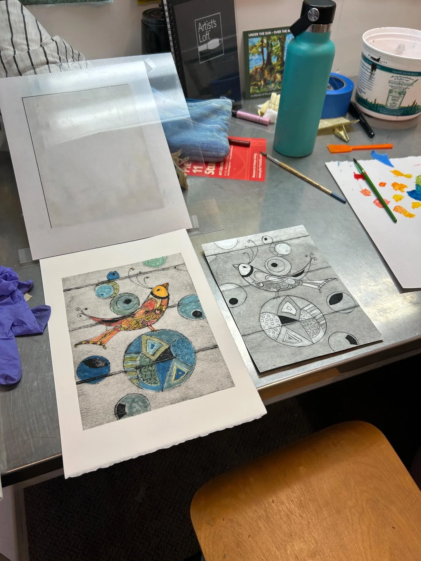 .
Wow&mdash;what a dream it was to fill our home and studio with creativity this past weekend 🤩We&rsquo;re still reeling from the incredible work that was made and the energy of such a thoughtful, generous group.

Hugo&rsquo;s monoprinting class cov