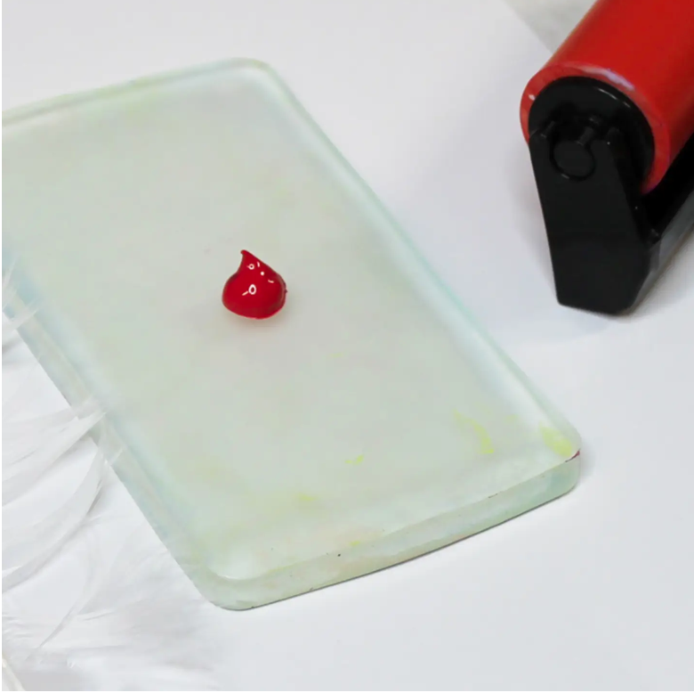 Gel plate printing with acrylic