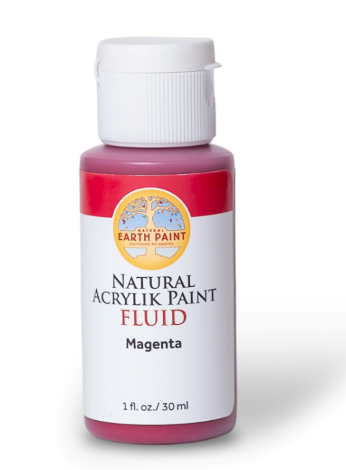 Natural Earth Paint, Fluid Acrylic paint, magenta