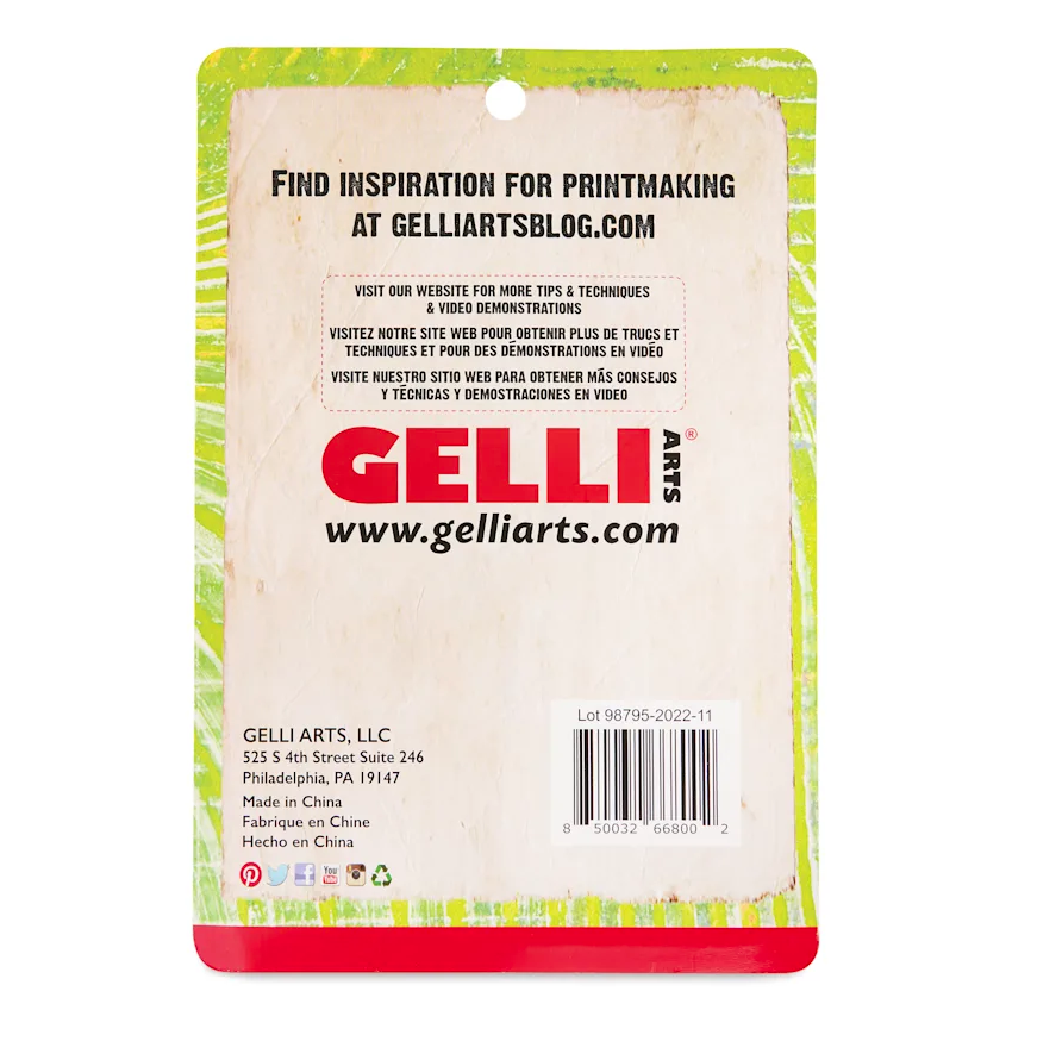 Gelli Arts, brayer or roller for art projects, package detail