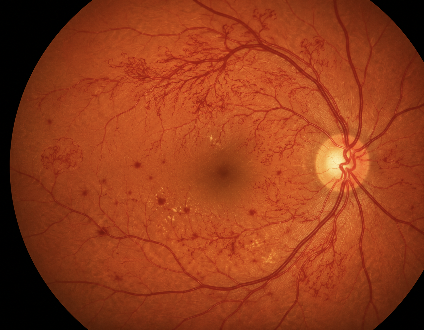 Neovascularização na retinopatia diabética proliferativa