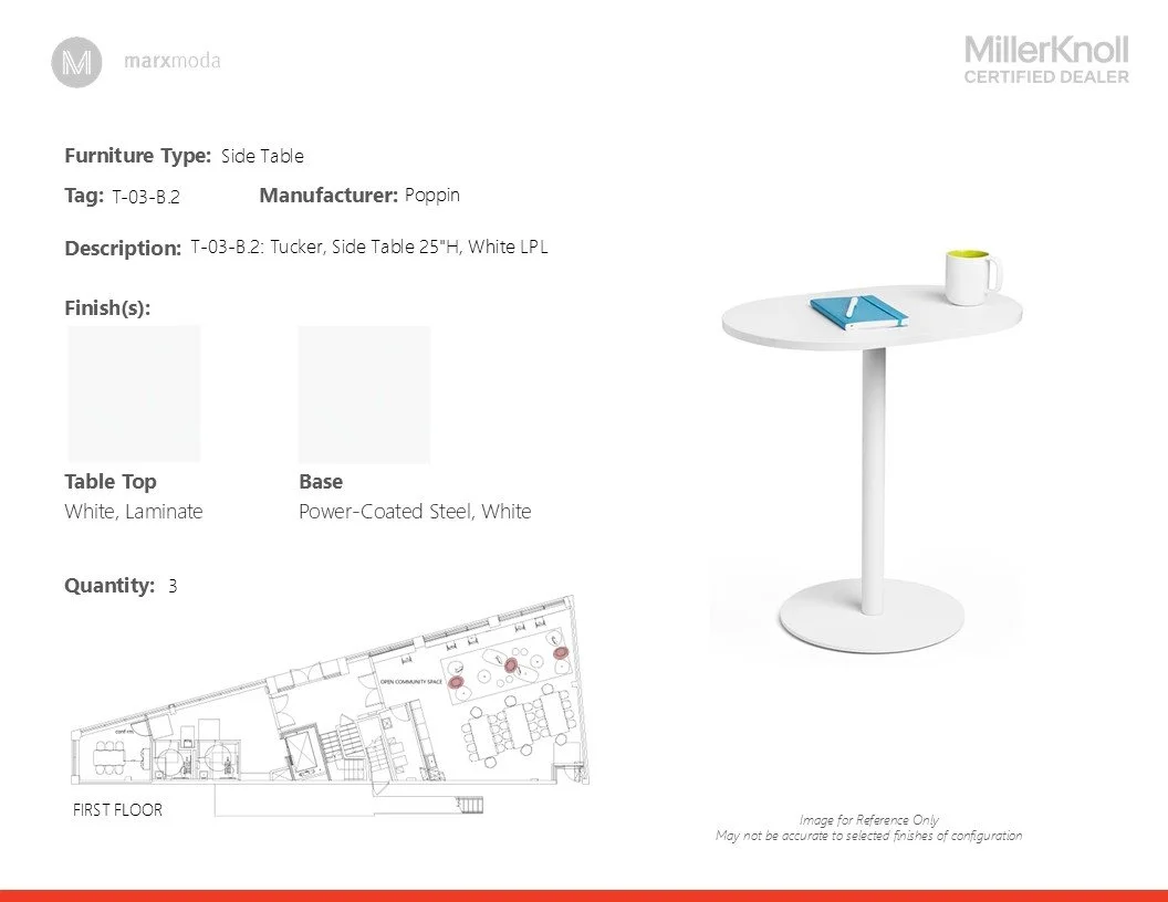 Page from the custom presentation I designed for the client.