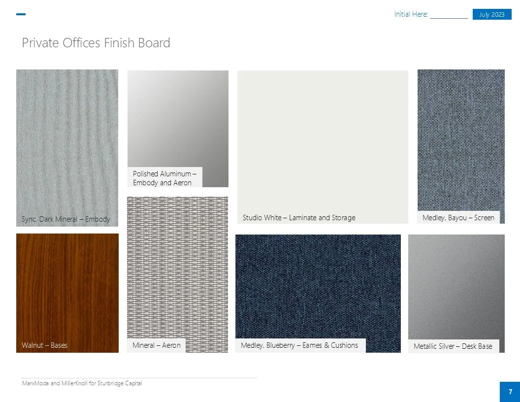 Page from the custom presentation I designed for the client.