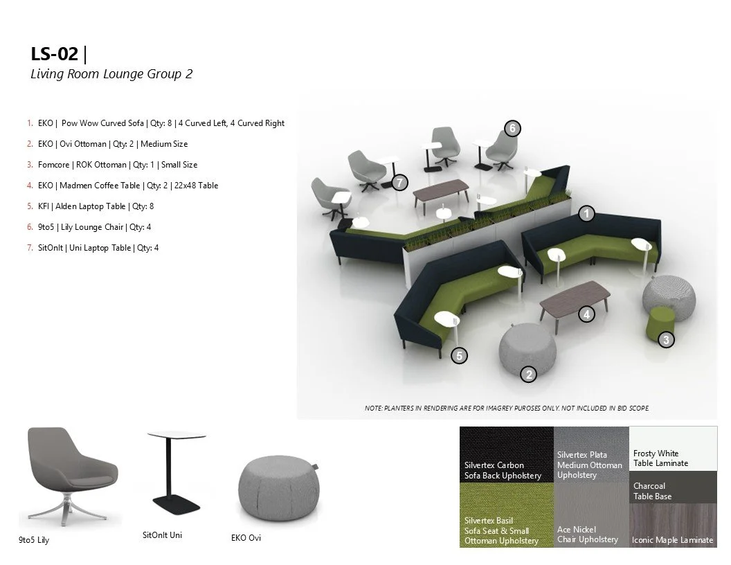 Page from the custom presentation I designed for the client/final bid package.