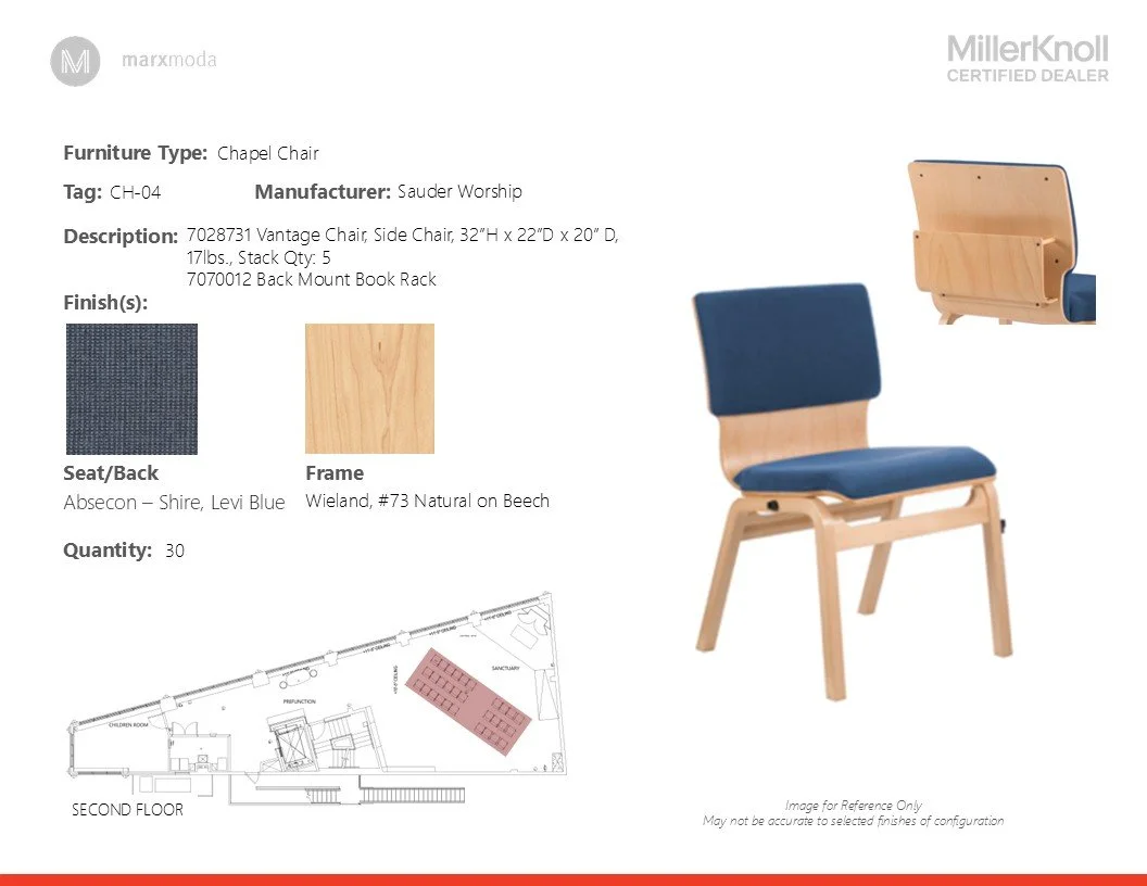 Page from the custom presentation I designed for the client.