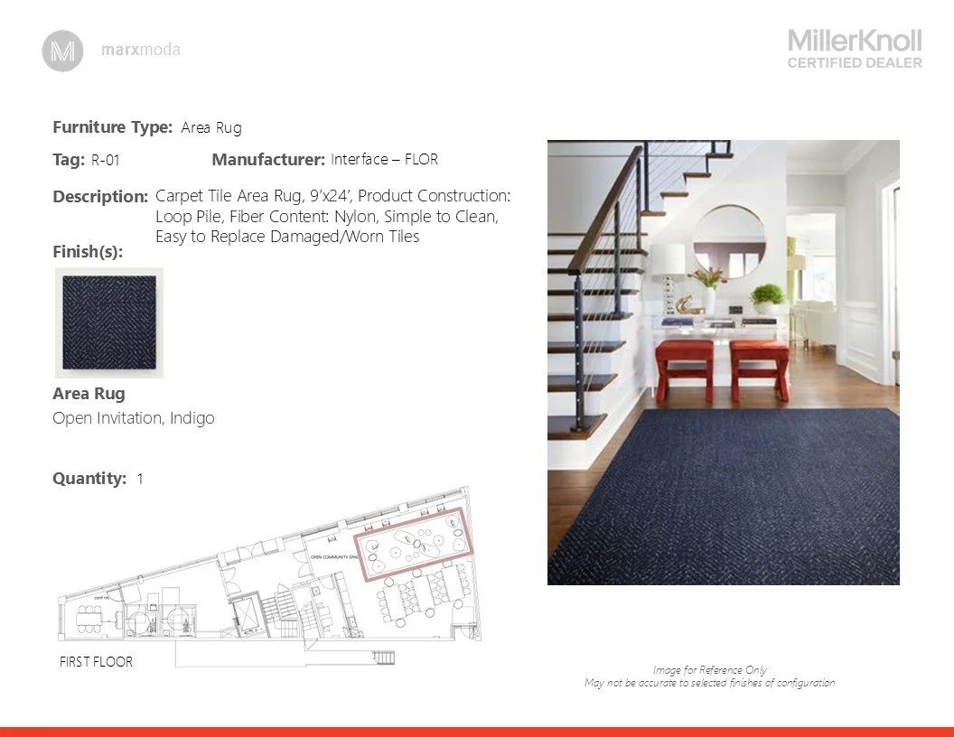 Page from the custom presentation I designed for the client.