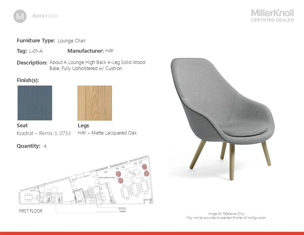 Page from the custom presentation I designed for the client.