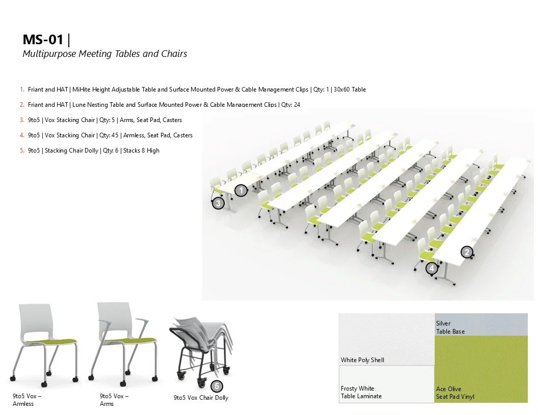 Page from the custom presentation I designed for the client/final bid package.