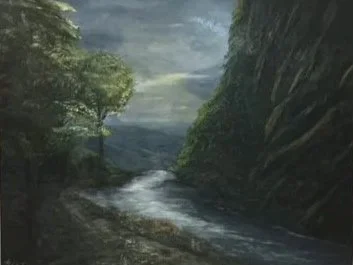 Mountain Path, trees, river, litasmitharttn.com, selected work