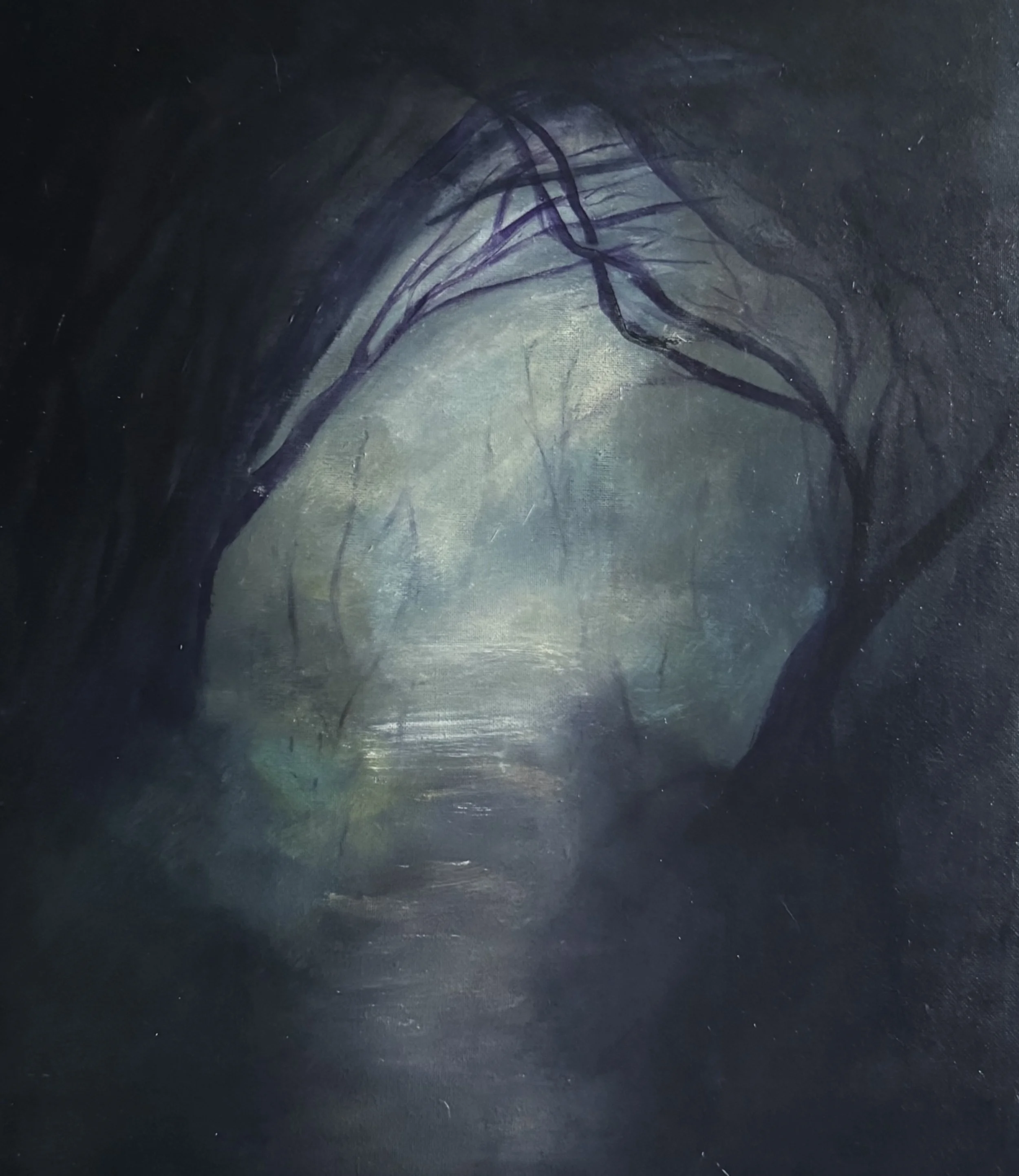 Within the Glow, lyrical atmospheric landscape by litasmitharttn.com. Part of Lita Smith's "Lingering in the Light" series, 2026