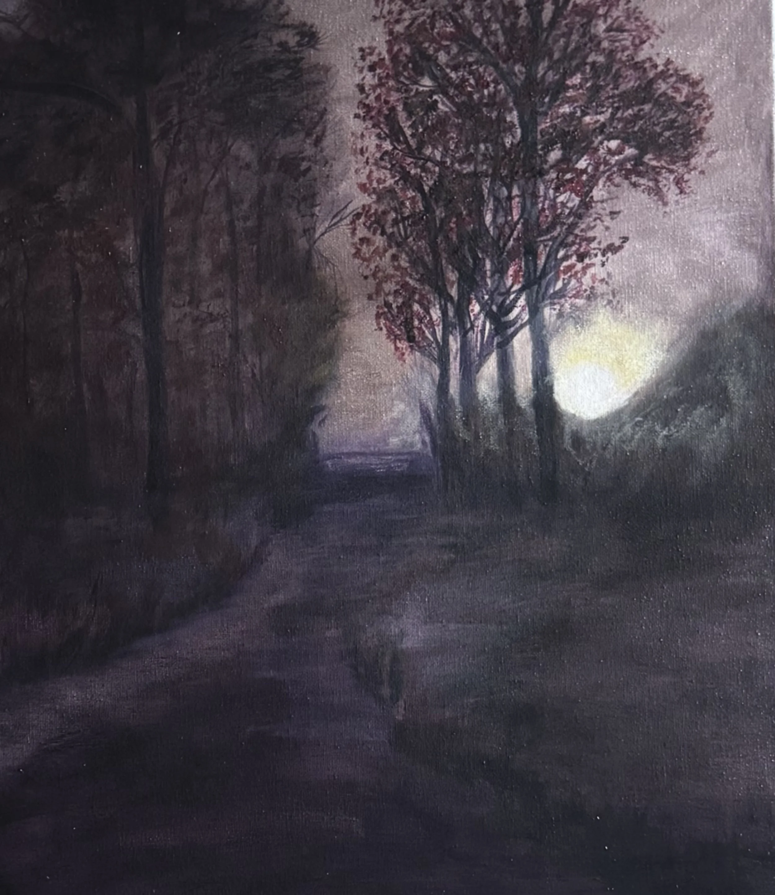 Toward the Light, Lyrical atmospheric landscape by litasmitharttn.com, Part of Lita Smith's "Lingering in the Light" series 2026