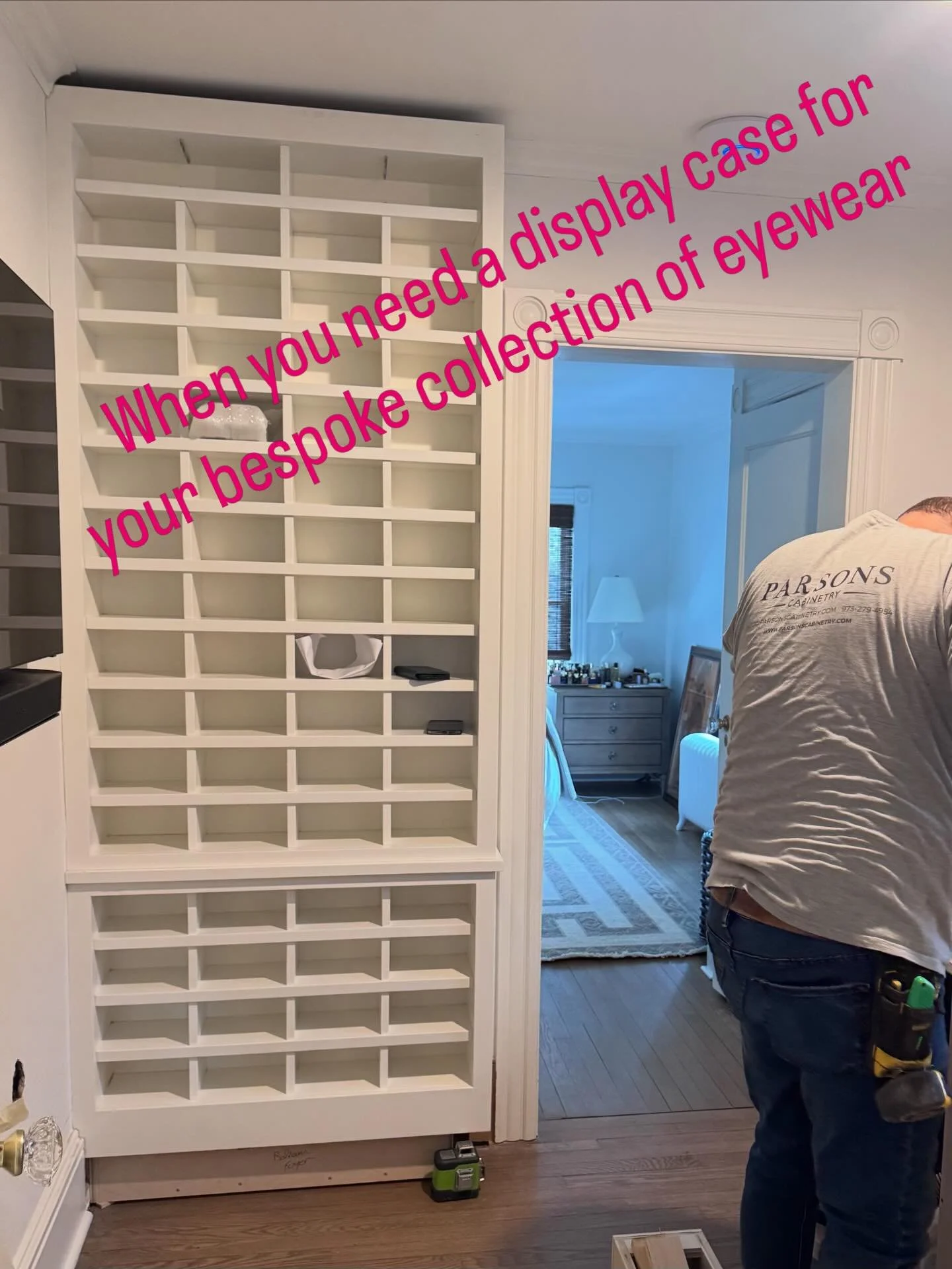 When you have something special that you want to showcase - we can help! Stay tuned for the finished product - eyewear display for the home! 🕶️😎🕶️ #custom #woodwork #customcabinets #bespoke #eyewear