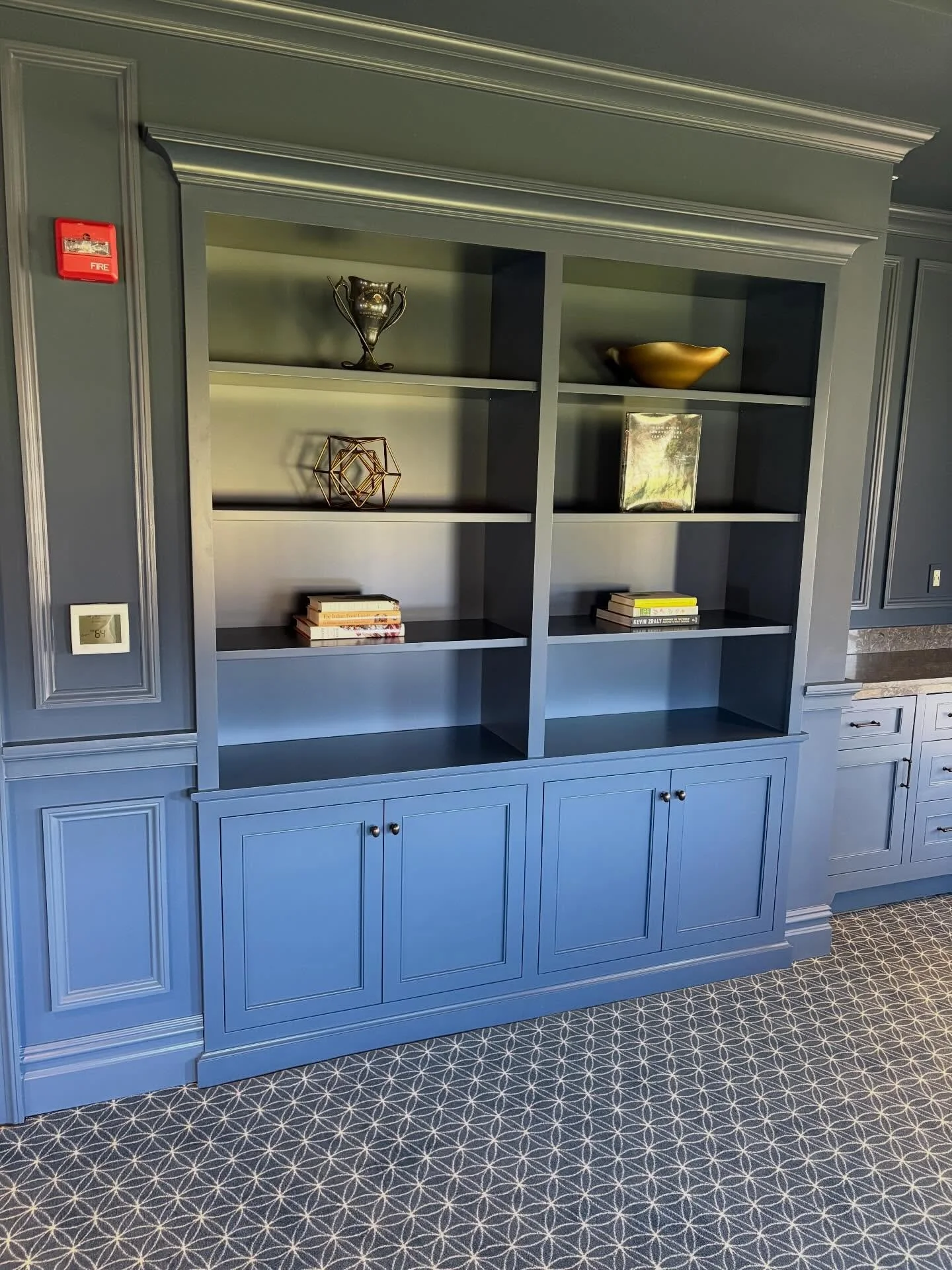 During the off-season the Glen Ridge Country Club has been getting an update to several of its spaces. We are delighted to partner with Jennipher Kennedy of @Satterly Studio for the newest piece of cabinetry. #custom #customcabinetry #custommillwork 