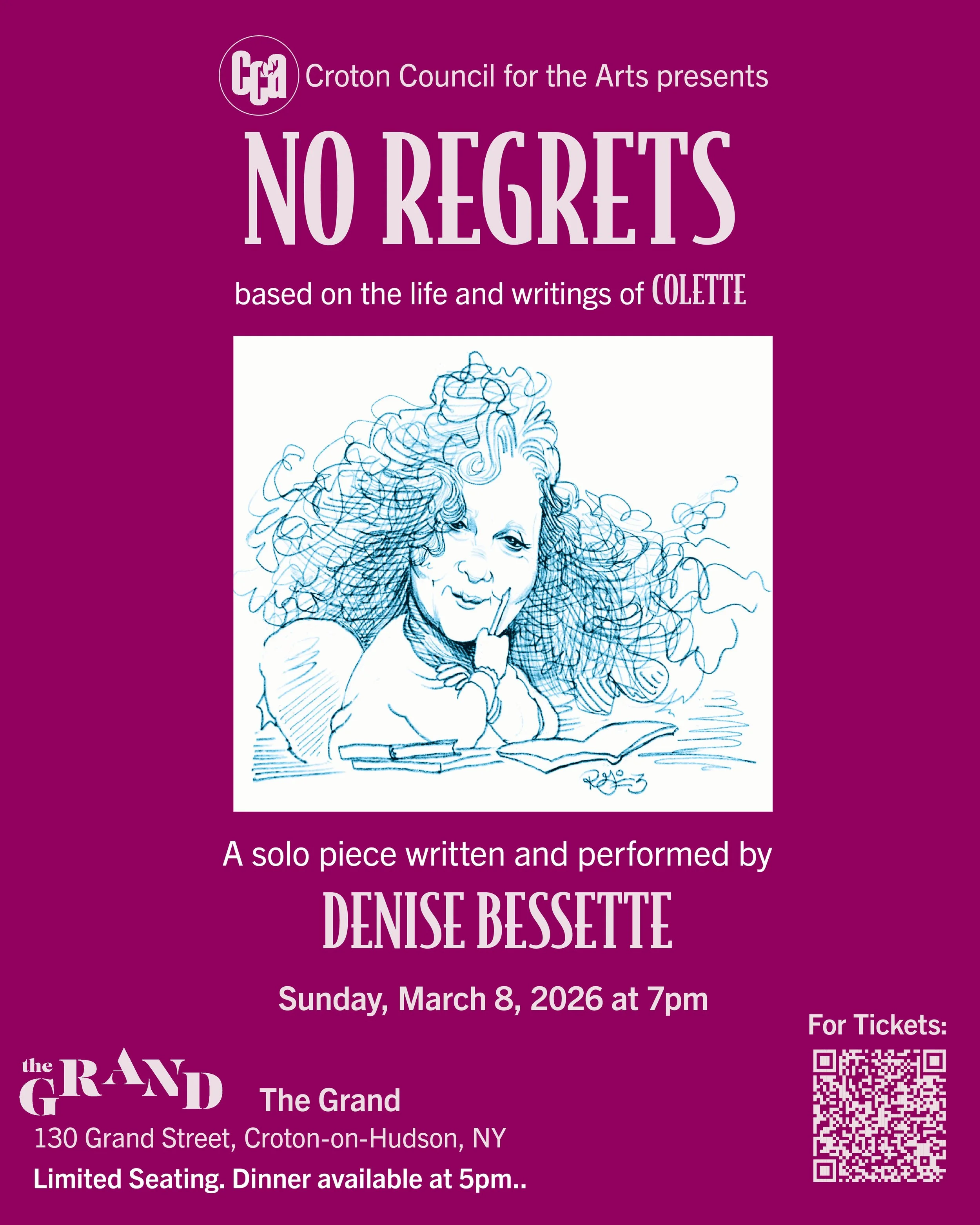 NO REGRETS : Based on the writings of Colette