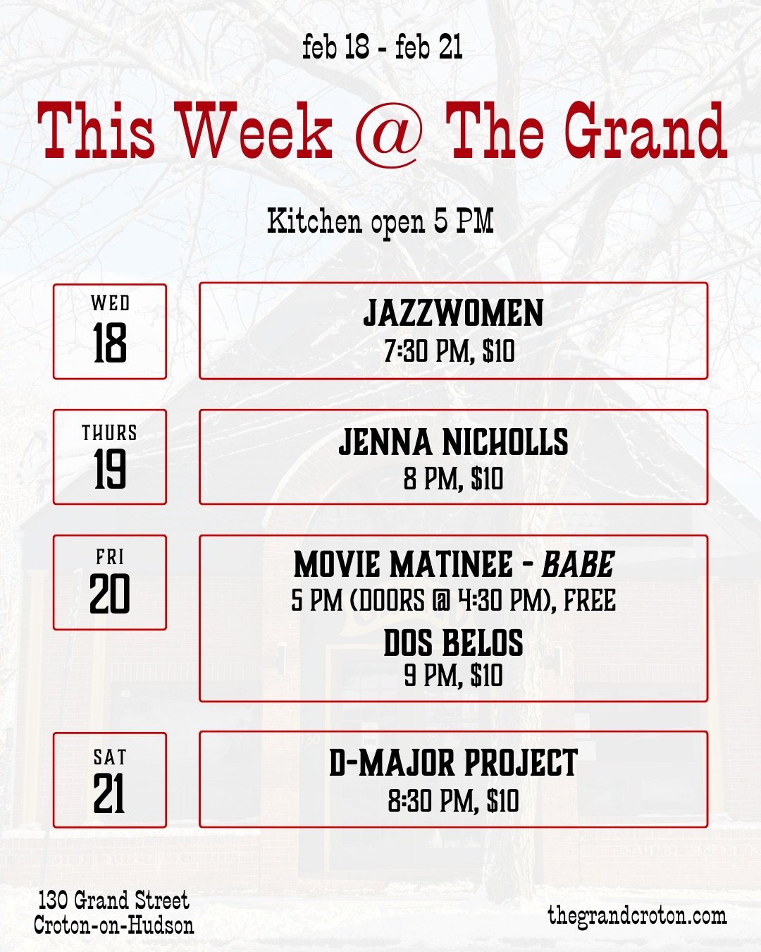This week at The Grand