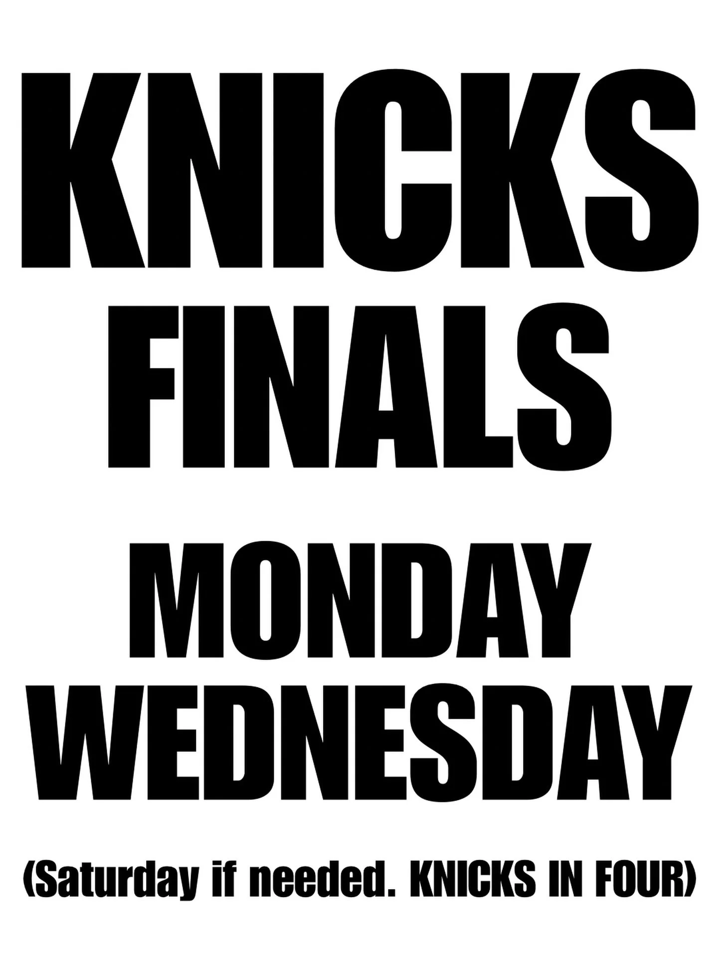 YES WE ARE SHOWING ALL KNICKS GAMES ON THE BIG SCREEN!!! 

Recommend coming early for the best seats!! Reservations at link in bio. 

Limited food menu on Monday (full bar), full chef&rsquo;s menu on Wednesday + bluegrass at 7 PM. 

Can&rsquo;t wait 