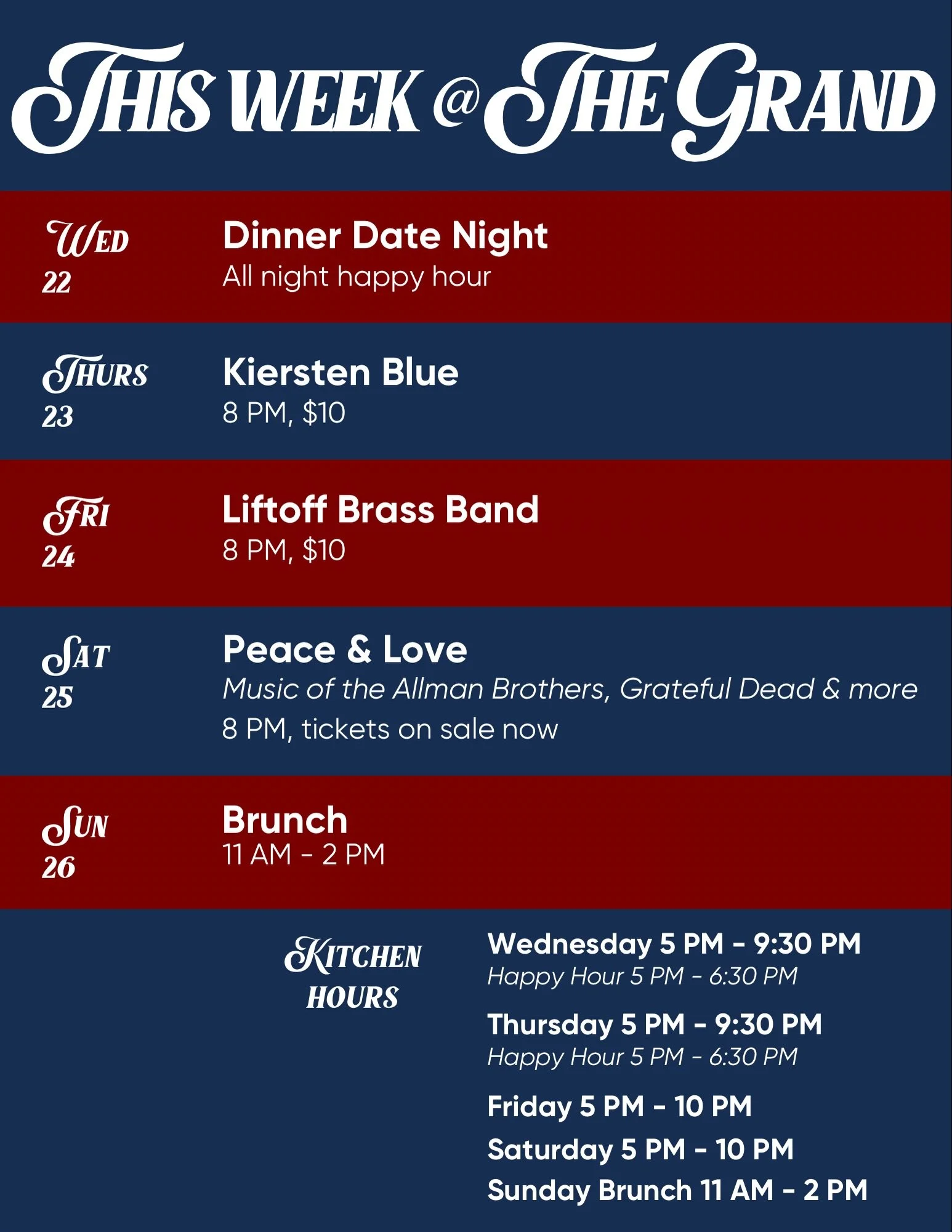 This week at The Grand