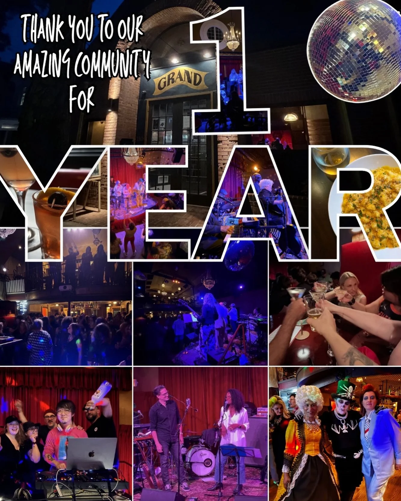One year ago today we opened our doors for the first time and you filled our space with laughter and love and art and music and conversation and community. 

We are so grateful that you&rsquo;ve made us a part of your lives, and promise to keep being